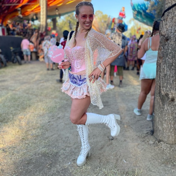 Festival Corset from KLO.WORLD Disco Lemonade Luxmuse vibes - Picture 4 of 4